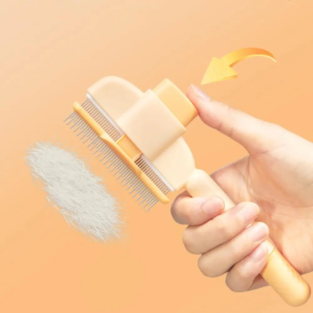 Self-Cleaning Pet De-Shedding Brush — One-Click Fur Removal for Dogs & Cats