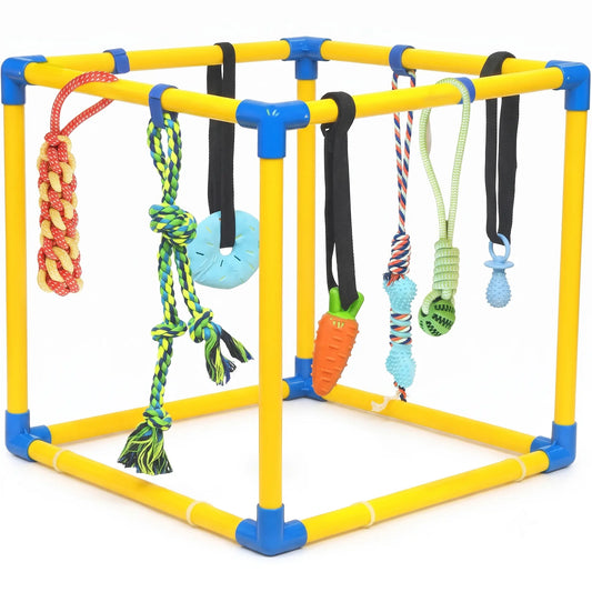 Interactive Puppy Play Gym — Teething & Enrichment Activity Center with 8 Toys