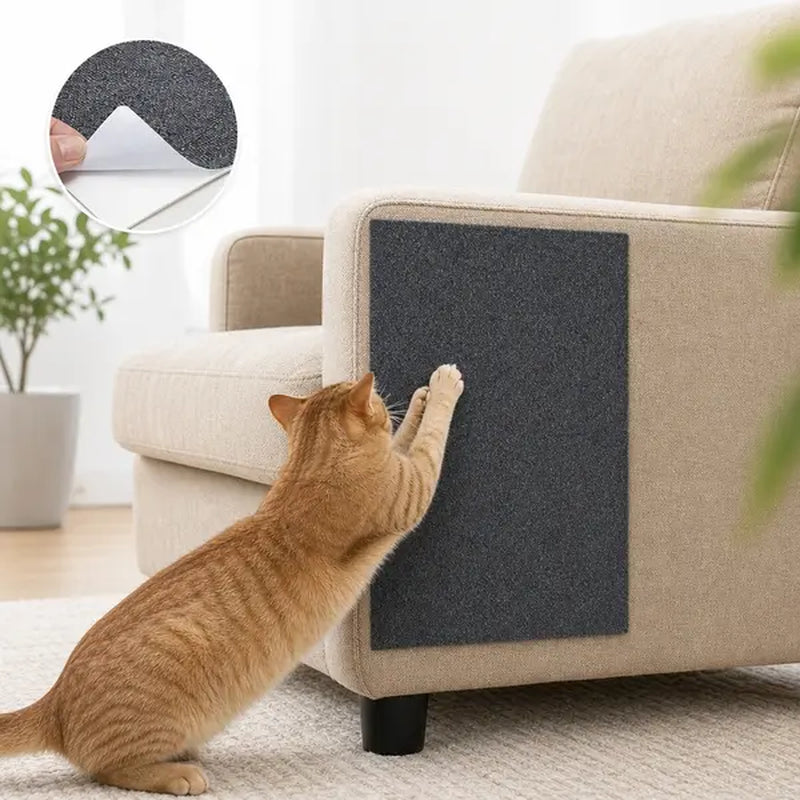 Cat Scratch Furniture Protector — Cuttable Anti-Scratch Couch Guard (Easy Peel & Stick)