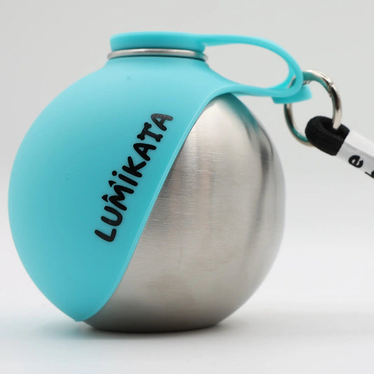 2-in-1 Portable Dog Water Bottle & Bowl — Leak-Proof Stainless Steel Travel Ball (10oz)