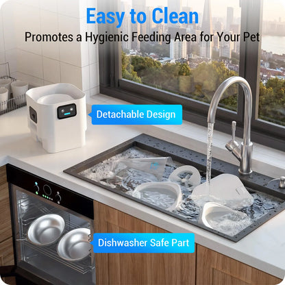 Smart Automatic Pet Feeder with HD Camera — App Control, Timed Feeding & Dual Bowls