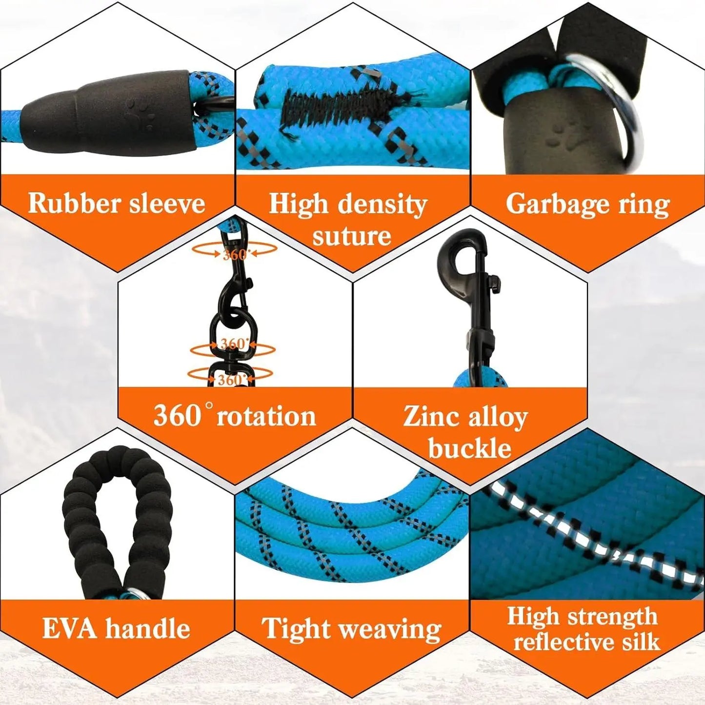Tangle-Free Dual Dog Leash — Shock-Absorbing Bungee Walker for 2 Dogs