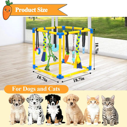 Interactive Puppy Play Gym — Teething & Enrichment Activity Center with 8 Toys
