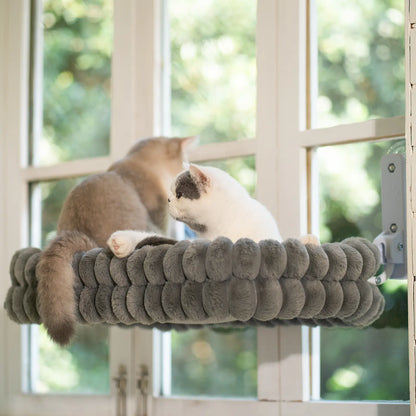 Folding Cat Window Hammock — Cordless Suction Perch Bed for Cats & Small Dogs