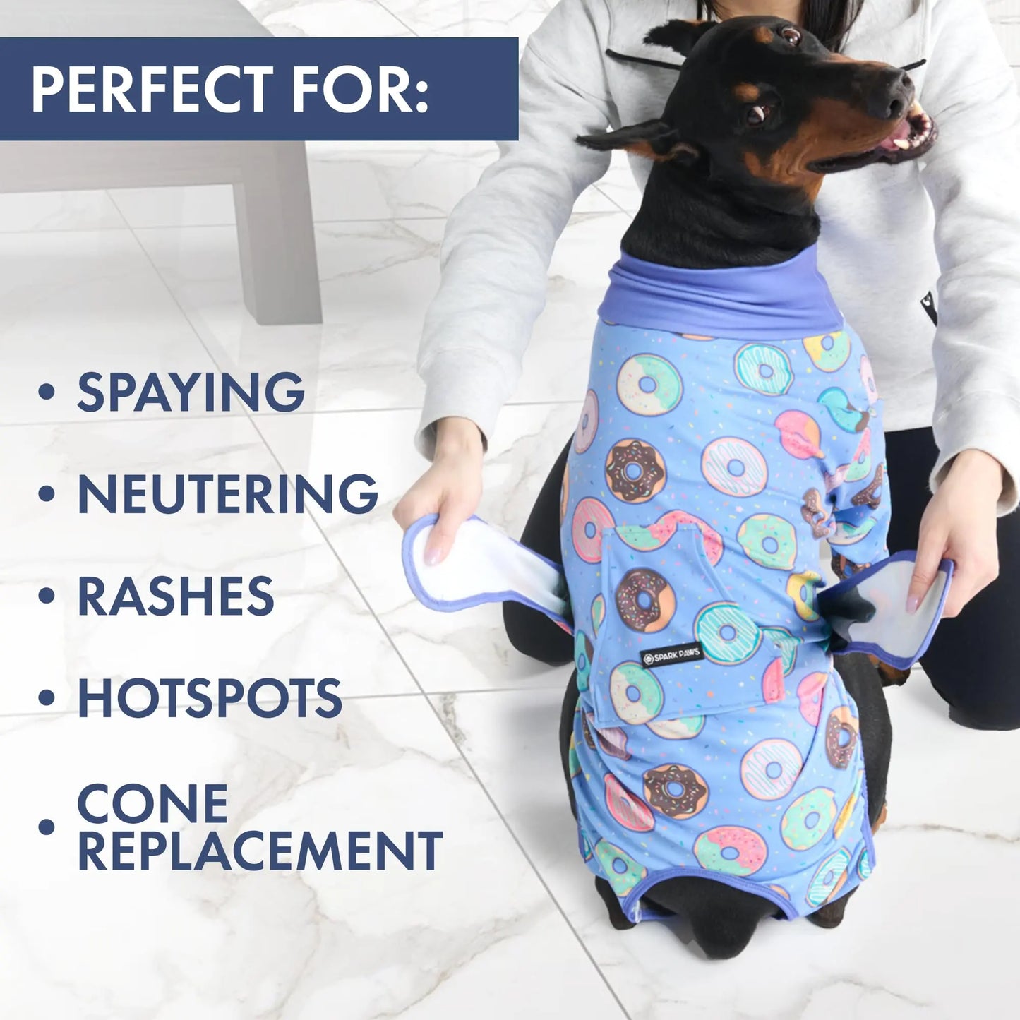 Dog Recovery Suit After Surgery — Anti-Lick Onesie & Cone Alternative (Wound Protection)