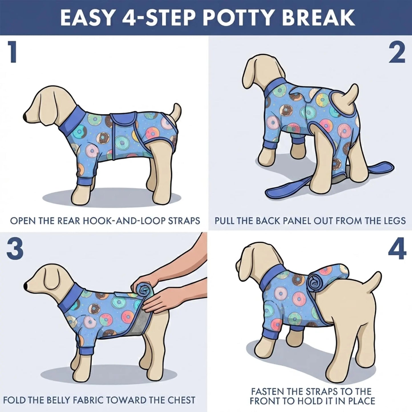 Dog Recovery Suit After Surgery — Anti-Lick Onesie & Cone Alternative (Wound Protection)