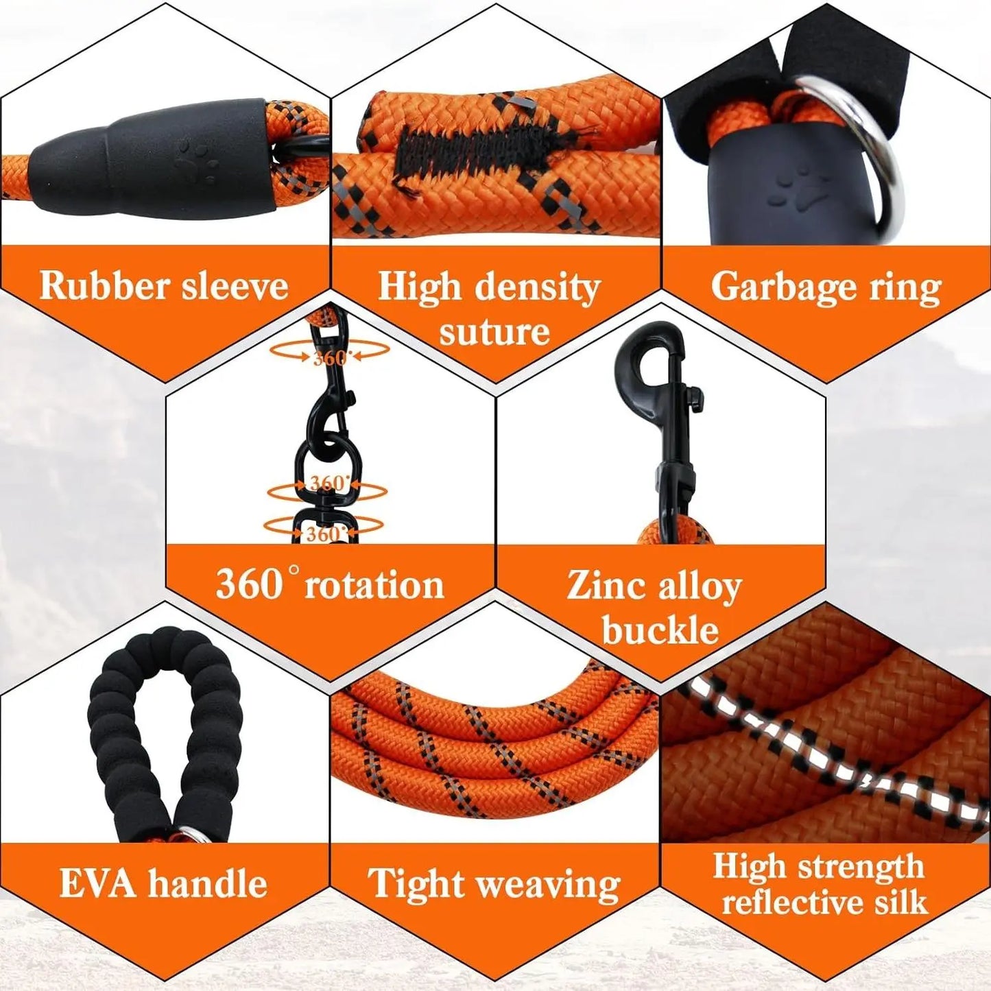 Tangle-Free Dual Dog Leash — Shock-Absorbing Bungee Walker for 2 Dogs