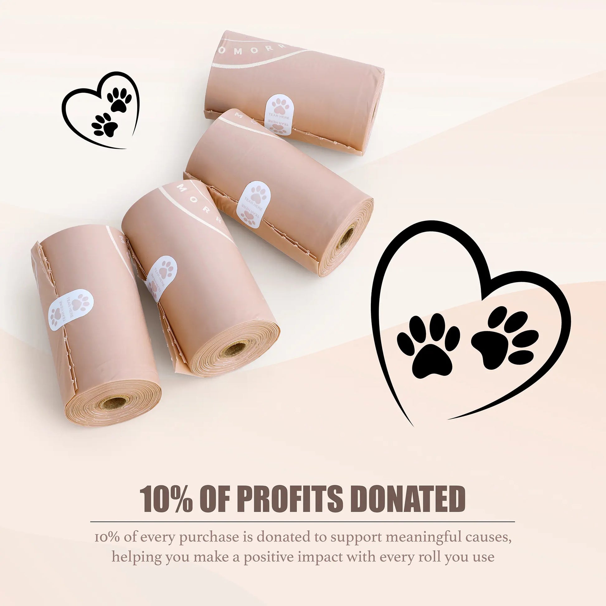 Extra-Long Plant-Based Dog Poop Bags with Handles (120-Count) — Lavender Scented, Leak-Proof