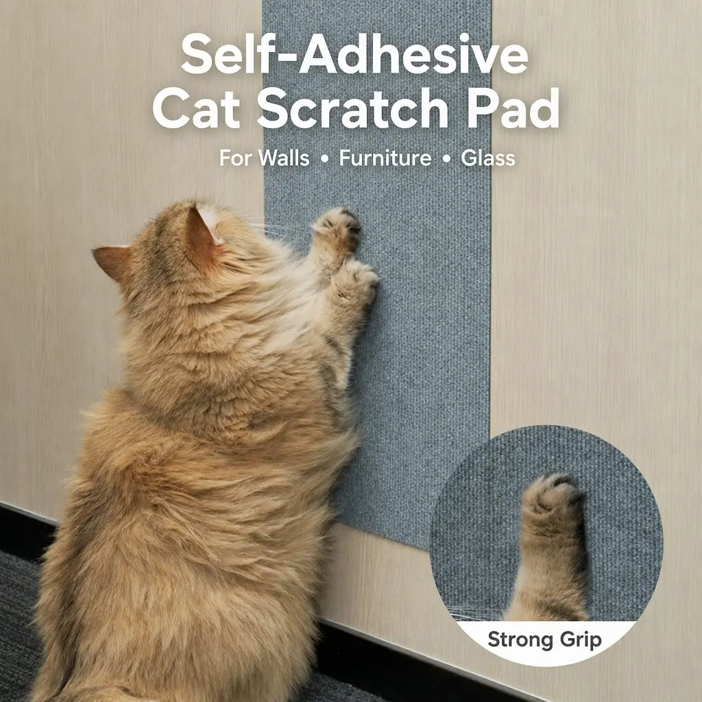 Cat Scratch Furniture Protector — Cuttable Anti-Scratch Couch Guard (Easy Peel & Stick)