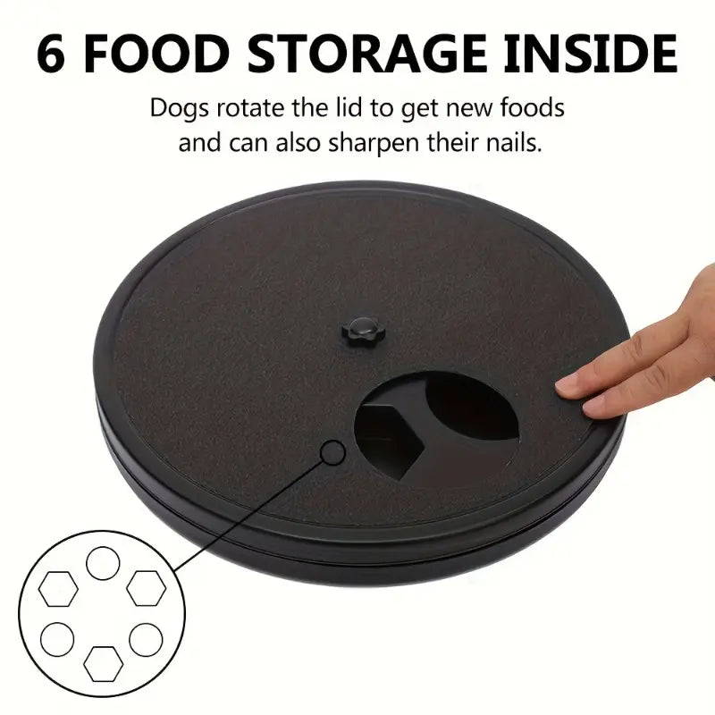 3-in-1 Dog Slow Feeder & Nail File Plate — Interactive Puzzle Bowl That Trims Nails Naturally