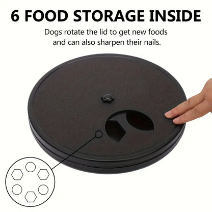 3-in-1 Dog Slow Feeder & Nail File Plate — Interactive Puzzle Bowl That Trims Nails Naturally