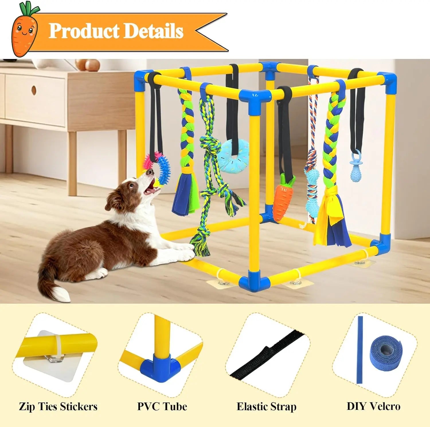Interactive Puppy Play Gym — Teething & Enrichment Activity Center with 8 Toys